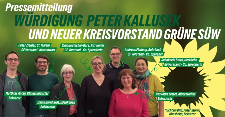 31 Jahre Engagement: Kreisverband SÜW verabschiedet und dankt Peter Kallusek und wählt neuen Vorstand