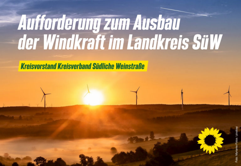 Aufforderung zum Ausbau der Windkraft im Landkreis Südliche Weinstraße